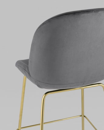Стул полубарный Беетле со спинкой голд Серый / Beetle gold_6