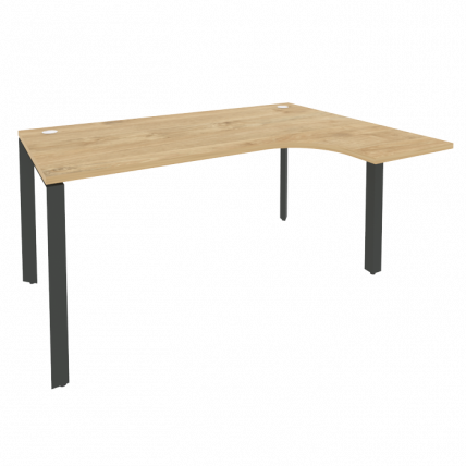 Стол эргономичный правый на П-образном м/к ОНИКС О.МП-СА-4Р Тиквуд Светлый/Антрацит / ONIX O.MP-SA-4R_0