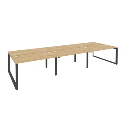 Рабочая станция на О-образном м/к ОНИКС О.МО-Д.РС-6.3.7 Тиквуд Светлый/Антрацит / ONIX O.MO-D.RS-6.3.7_0