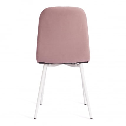 Стул АРC Велюр/металл , 46 х 52 х 88 см, пыльно-розовый/белый / ARC_3