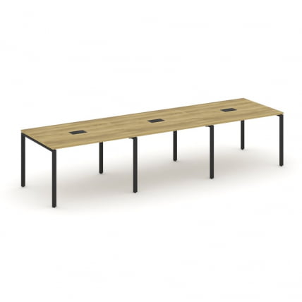 Стол переговорный (3 столешницы) CОНCЕПТ CН.ПРГ-032 Дуб Винченцо Черный / CONCEPT CN.PRG-032_0