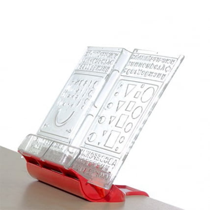 Трехуровневая подставка-трафарет под книгу ПК-03 Красная_0