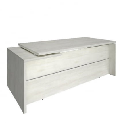 Стол руководителя ЙАЛТА ЛТ-В 22 Р Снежная Платина / YALTA LT-В R_0