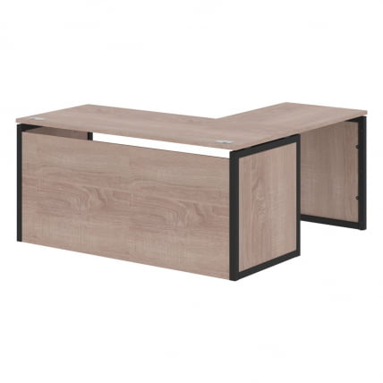 Стол письменный угловой левый КСТЕН-КП КСКПCТ 1615Х Л Дуб Сонома Антрацит / XTEN-QP XQPCT 1615H L_0