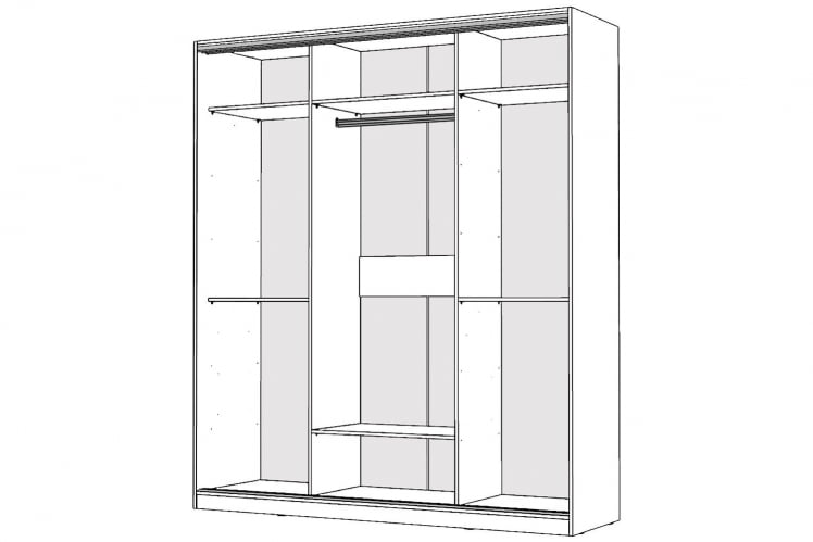 Шкаф-купе 2-х дверный Виктория 1800х584х2300, Белый 18ДЗДЗ-Б 310-513_1