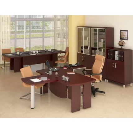 Кабинет руководителя БОРН набор 10 Бургунди_0