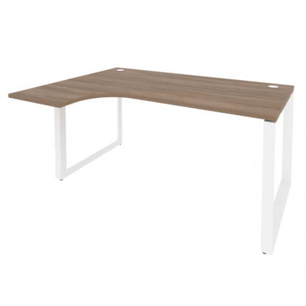 Стол эргономичный левый на О-образном м/к ОНИКС О.МО-СА-4Л Дуб Аризона/Белый / ONIX O.MO-SA-4L_0