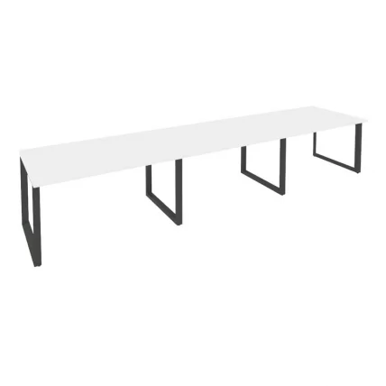 Стол переговорный (3 столешницы) ОНИКС О.МО-ПРГ-3.3 Белый Бриллиант/Антрацит / ONIX O.MO-PRG-3.3_0