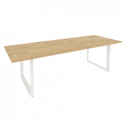 Стол переговорный на О-образном м/к ОНИКС О.МО-ПРГ-25 Тиквуд Светлый/Белый / ONIX O.MO-PRG-25_0
