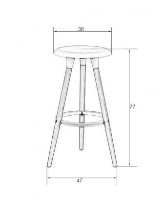 Табурет барный ДОБРИН РОЙCЕ Темно-серый ГР-04 / DOBRIN ROYCE GR-04_6