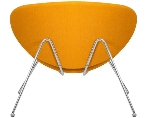 Кресло дизайнерское ДОБРИН ЕМИЛЙ (желтая ткань АФ13, хромированная сталь) 2 шт / DOBRIN EMILY AF13,_7