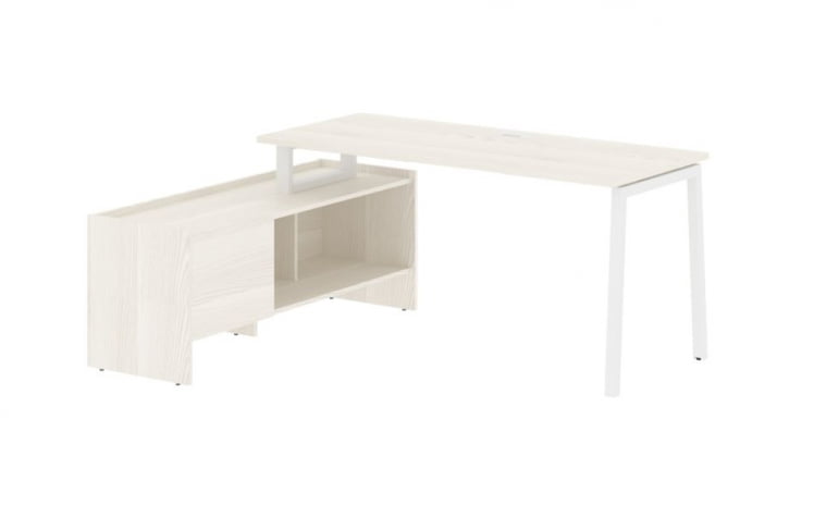 Стол с тумбой ЕДИС ЕЛCТ 17614 Ясень Траун Белый / EDIS ELCT_0