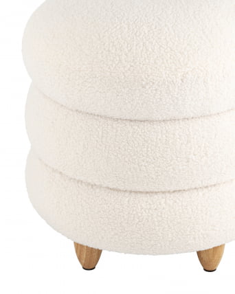Пуф с ящиком Винни Л Тедди белый / L_4