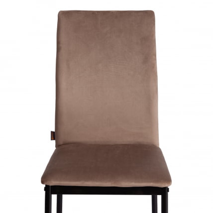 Стул CАПРИ (мод. БC565-ДC) металл, флок, 43 х 53 х 92 см, Беиге (бежевый) ХЛР8 / черный / CAPRI (mod. BC565-DC) Beige HLR8_5