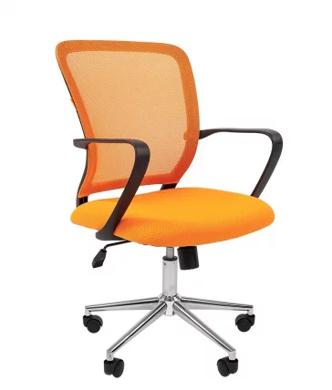 Кресло для оператора Чаирман 698 чроме ТВ Оранжевое / Chairman chrome TW_0