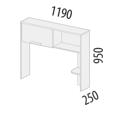 Надстройка Кашемир 900.25 Дуб Кронберг_2