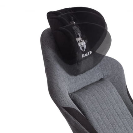 Кресло иВолф ткань, черный/серый / iWolf_10