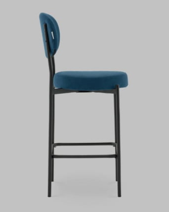 Стул Полубарный Бриф ДД ПБ велюр синий / DD_2