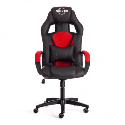 Кресло ДРИВЕР (22) кож/зам/ткань, черный/красный, 36-6/ТВ-08 / DRIVER 36-6/TW-08_4