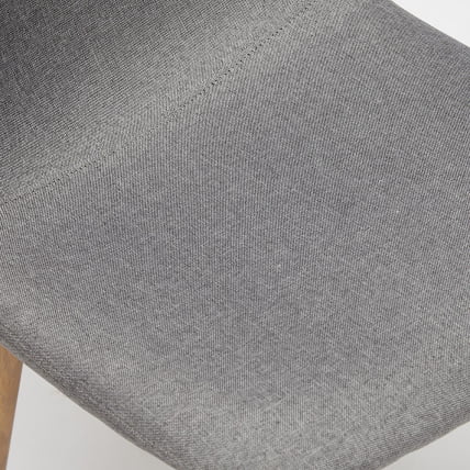 Стул БРЕЕЗЕ (мод. 4724) металл/ткань, 44х48х87см, серый/натуральное дерево / BREEZE (mod._7