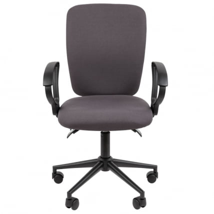 Офисное кресло CХАИРМАН 9801 Черный пластик (Блаcк) Серый / CHAIRMAN (Black)_2