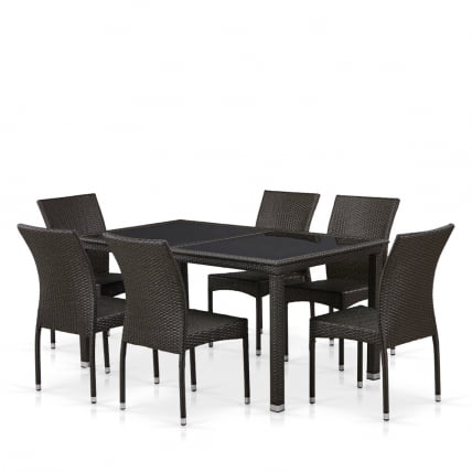 Комплект плетеной мебели Т246А/Й380А-В53 Бровн 6Пcс / T246A/Y380A-W53 Brown 6Pcs_0