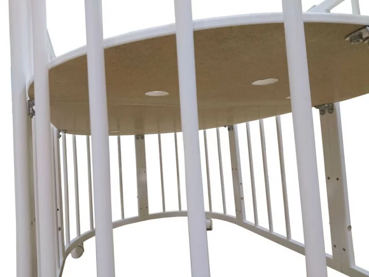 Кровать-трансформер с двумя матрасами Меррй Хаппй Мини матовая Белая / Merry Happy Mini_6