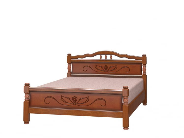Кровать из массива Карина-5 200х90 Орех_0