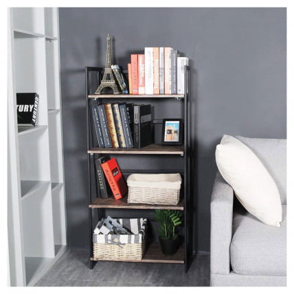 Стеллаж на металлокаркасе БРАБИКС ЛОФТ СХ-001 Мореный дуб / BRABIX LOFT SH-001_11