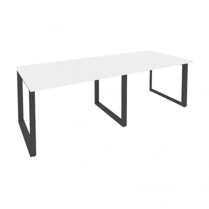 Стол переговорный (2 столешницы) ОНИКС О.МО-ПРГ-2.2 Белый Бриллиант/Антрацит / ONIX O.MO-PRG-2.2_0