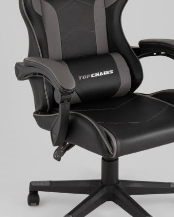 Кресло спортивное ТопЧаирс Шадов черно-серый / TopChairs Shadow_6