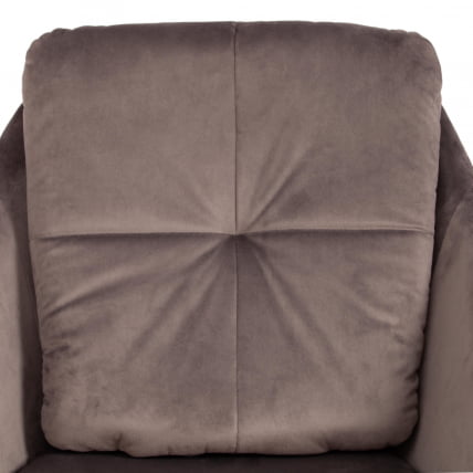 Кресло СТАР (мод. CЙ-1919) вельвет/металл, 68 х 60 х 88 см , серый (ХЛР 24)/черный / STAR (mod. CY-1919) (HLR_6