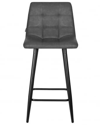 Стул полубарный ДОБРИН ОЛИВИА (черные матовые ножки, серая антрацитовая винтажная экокожа (РУ-08)) / DOBRIN OLIVIA (RU-08))_5