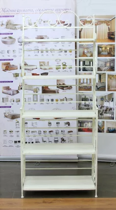 Этажерка Полонез кованая с деревянными полками_1