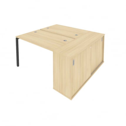 Рабочая станция с опорным шкафом-купе Метал Сйстем Б.РС-СШК-1.2 Акация/Антрацит / Metal System_0