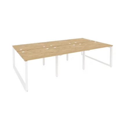 Рабочая станция на О-образном м/к ОНИКС О.МО-Д.РС-6.1.8 Тиквуд Светлый/Белый / ONIX O.MO-D.RS-6.1.8_0