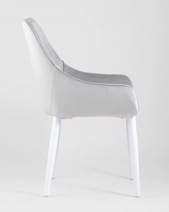 Стул Диана НЕВ вхите велюр Серый / NEW white_2