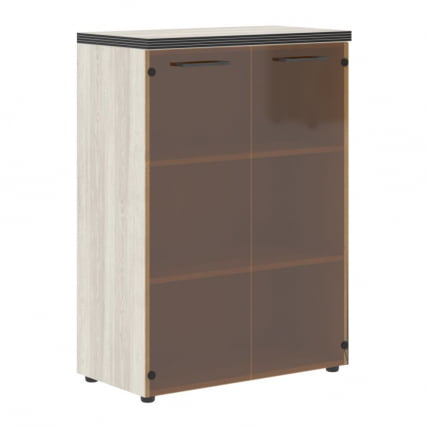 Шкаф со стеклянными дверьми и топом ТМC 85.2 Сосна Эдмонд / TMC_0