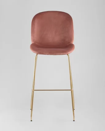 Стул барный Беетле Лите ПУ со спинкой Пудровый / Beetle Lite PU_2