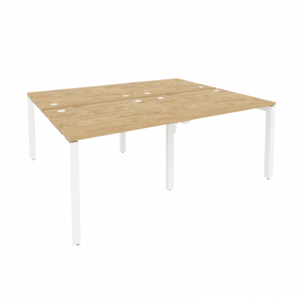 Рабочая станция на П-образном м/к ОНИКС О.МП-Д.РС-4.1.8 Тиквуд Светлый/Белый / ONIX O.MP-D.RS-4.1.8_0