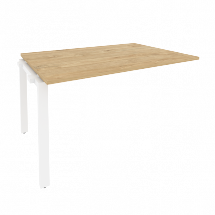 Проходной наборный элемент переговорного стола ОНИКС О.МП-НПРГ-3 Тиквуд Светлый/Белый / ONIX O.MP-NPRG-3_0