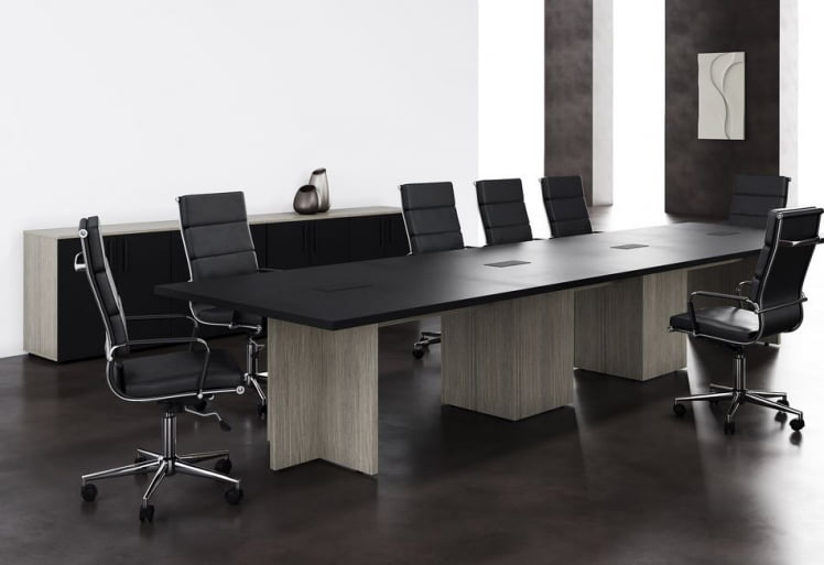 Кабинет для переговоров ВЕЛИОН №3 Яшма черный Дуб Сильвер / VELION_0