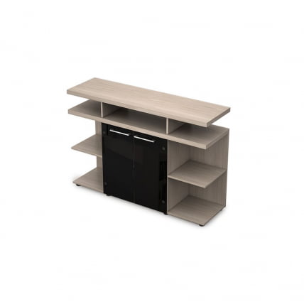 Шкаф низкий со стеклом ТАИМ-МАКС 4ШН.012.2 Шамони светлый / TAIM-MAX_0