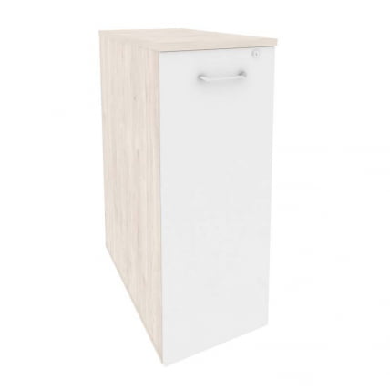 Тумба высокая выдвижная приставная / опорная ОНИКС О.ВТПО-8 Денвер Светлый/Белый / ONIX O.VTPO-8_0