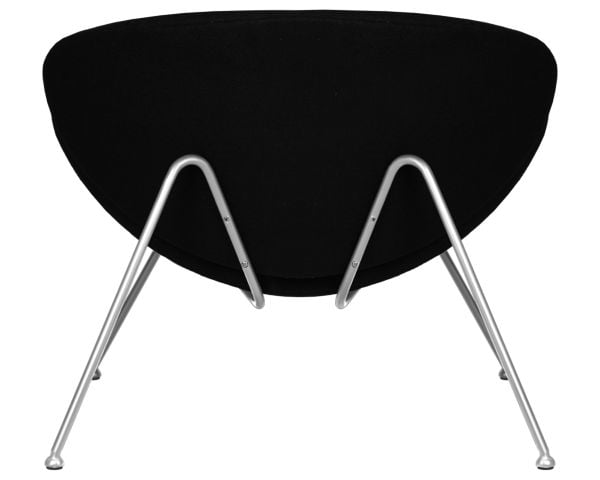 Кресло дизайнерское ДОБРИН ЕМИЛЙ (черный ткань АФ9, хромированная сталь) 2 шт / DOBRIN EMILY AF9,_5