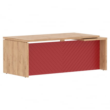 Стол руководителя левый Торр ЛУКС ТЛCТ 209 Л Дуб Бофорд Красный / Torr LUX TLCT L_0