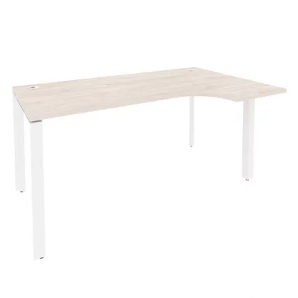 Стол эргономичный правый на П-образном м/к ОНИКС О.МП-СА-1Р Денвер Светлый/Белый / ONIX O.MP-SA-1R_0