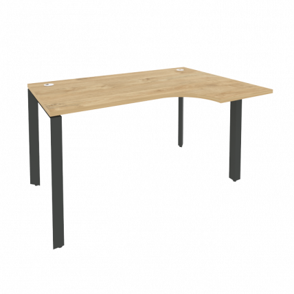 Стол эргономичный правый на П-образном м/к ОНИКС О.МП-СА-2Р Тиквуд Светлый/Антрацит / ONIX O.MP-SA-2R_0