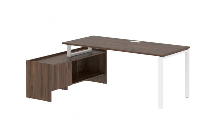 Стол с тумбой ЕДИС ЕУCТ 19814 Дуб Денвер темный Белый / EDIS EUCT_0