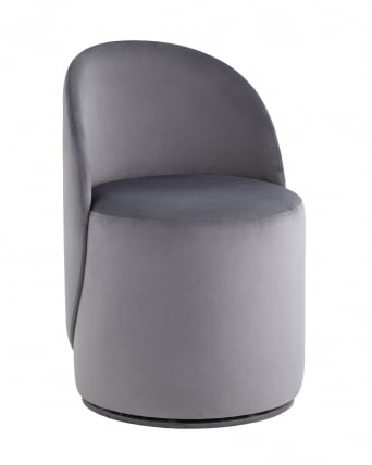 Пуф Лореен вращающийся велюр Серый / Loreen_0